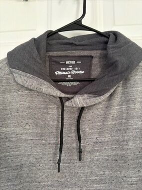 urban pipeline Heathered Light Gray Pullover Hoodie with Dark Gray Lining
